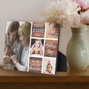 Happy First Moederdag Grandma 4 Photo Wood Fotoplaat