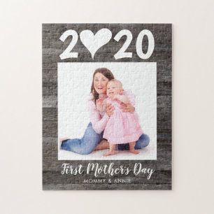 Happy First Moederdag Photo Wood Keepomwille Heart Legpuzzel