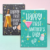 Happy First Moederdag Schattige Modern Kaart