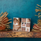 Happy First Moederdag Wood 4 Foto Collage Fotoplaat (Zijkant)