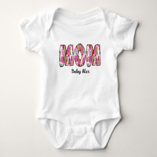 happy first mothers day '' mom'' romper (Voorkant)