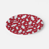 Happy First Party Red Tampon Pad Pattern Papieren Bordje (Gekanteld)