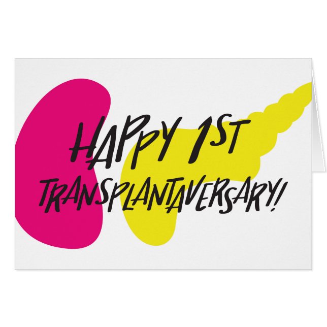 Happy First SPK Transplantantiever Card (Voorkant Horizontaal)