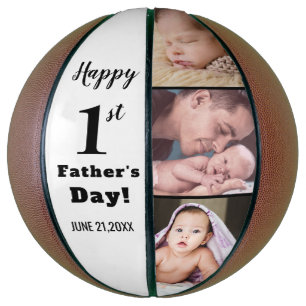 Happy First Vaderdag 3 Photo Collage Basketbal