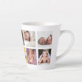 Happy First Vaderdag 8 Family Photo Collage Latte Mok (Rechts)