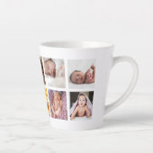 Happy First Vaderdag 8 Family Photo Collage Latte Mok (Rechts)