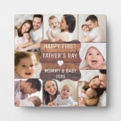 Happy First Vaderdag 8 Fotocollage Hout Fotoplaat (Voorkant)