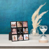 Happy First Vaderdag 8 Photo Collage Black Fotoplaat (Insitu)