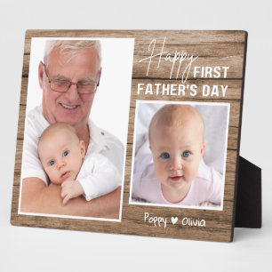 Happy First Vaderdag als oppy 2 fotohout Fotoplaat