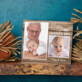 Happy First Vaderdag als oppy 2 fotohout Fotoplaat (Zijkant)
