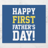 Happy First Vaderdag Beer Label Cadeautje voor pap Bier Etiket (Enkel label)