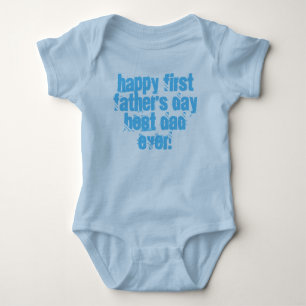 Happy First Vaderdag Best Paver Ever Typography Romper