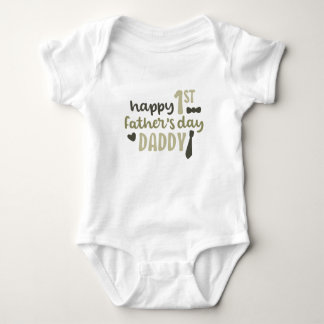 Happy First Vaderdag Dad Baby Bodysuit