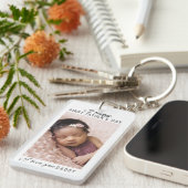 Happy First Vaderdag Dad Baby Foto  Sleutelhanger (Voorkant Rechts)