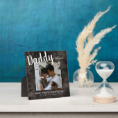 Happy First Vaderdag Dad Gray Marble Foto Fotoplaat (Insitu)