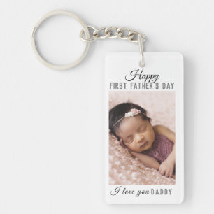 Happy First Vaderdag papa Baby  Sleutelhanger