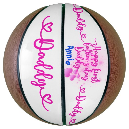 Happy First Vaderdag Papa | Basketbal (Verticaal)