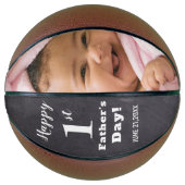 Happy First Vaderdag Persoonlijke foto Basketbal (Voorkant)