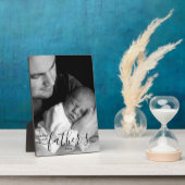 Happy First Vaderdag Photo Dad Gift Fotoplaat (Zijkant)