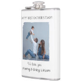 Happy First Vaderdag van mama en Baby | Heupfles (Links)