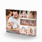 Happy First Vaderdag Wood 5 Afbeelding Collage Fotoblokken (Rechts)