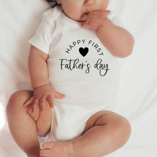 Happy First Vaders Dag Hart - Baby Romper
