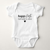 Happy First Vaders Dag Hart - Baby Romper (Voorkant)