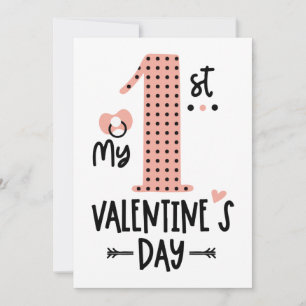 Happy First Valentijnsdag voor Baby Feestdagenkaart