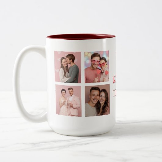 Happy First Valentine's Day Custom Coffee Mug (Gauche)