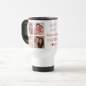Happy First Valentine's Day Custom Travel Mug Reisbeker (Voorkant links)