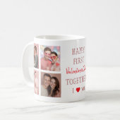 Happy First Valentine's Day Mug | Couple Photos (Devant gauche)
