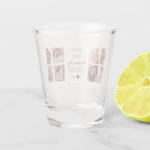 Happy First Valentine's Day Shot Glass Shot Glas (Achterkant)