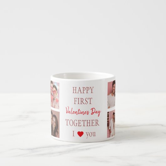 Happy First Valentine's Day Together Espresso Mug (Devant)