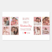 Happy First Valentine's Day Together Sticker Photo (Voorkant)