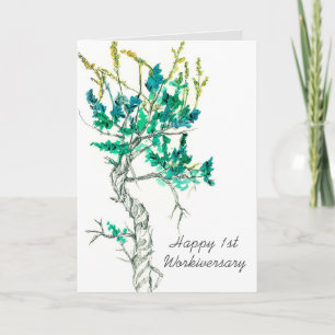 Happy First Workiversary Medewerker Sagebrush Plan Kaart