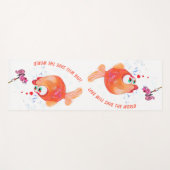 Happy Fish and Worm Funny Yoga Mat - Aangepaste te (Voorkant (horizontaal))