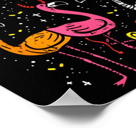 Happy Flamingoween Y Flamingos Funny Halloween Cos Poster (Hoek)