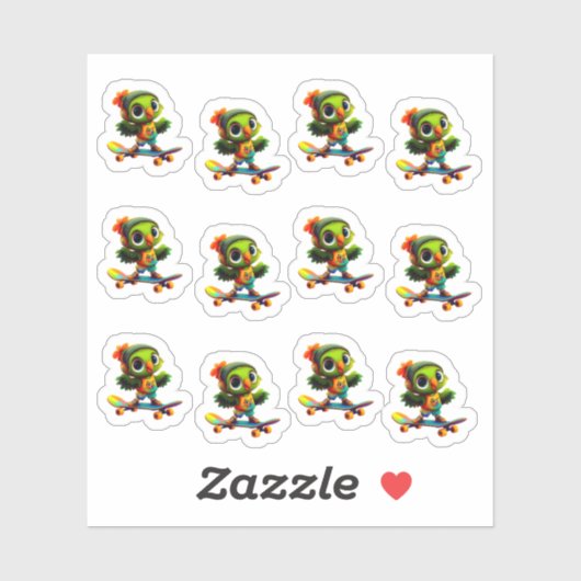 Happy Flappy 12 Sticker Blad (Vel)