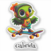 Happy Flappy Personnalisé Vinyl Sticker (Devant)