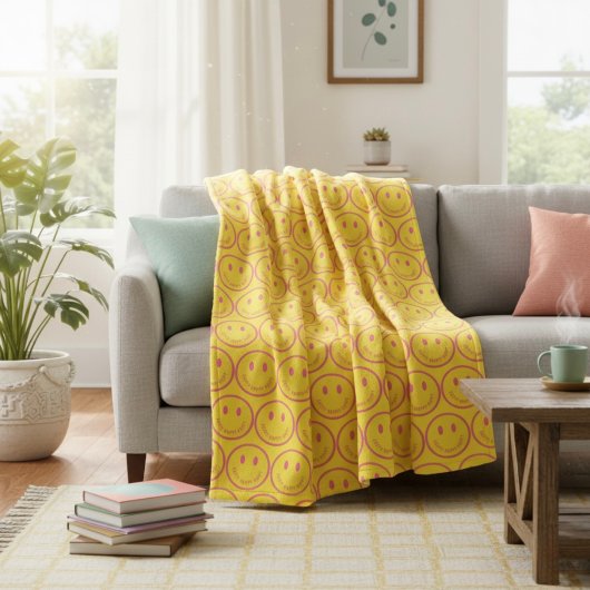 Happy Fleece Blanket