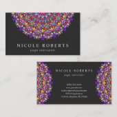 Happy Floral Mandala Visitekaartje (Voorkant / Achterkant)