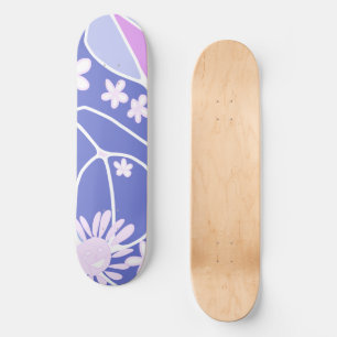 Happy Floral Neuro Art - Paarse Gradient Skateboard