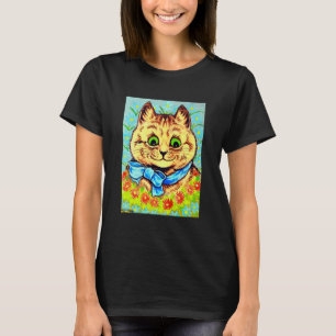 Happy flower cat van Louis Wain T-shirt