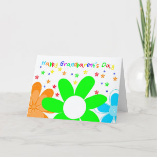 Happy Flower Grootouderdag Wenskaart Kaart