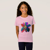 Happy Flower Rainbow kind T-shirt (Voorkant volledig)