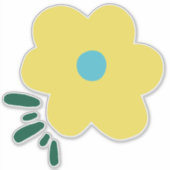 Happy Flower Sticker (Voorkant)