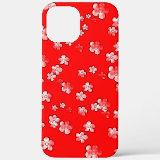 Happy Flowers 3 - Red - Cute Girly Hoesje - (Achterkant)