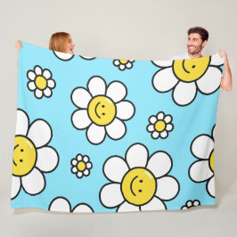 Happy Flowers 60x80 Fleece Deken