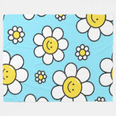 Happy Flowers 60x80 Fleece Deken (Voorkant (Horizontaal))