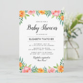 Happy Flowers Baby shower Kaart (Staand voorkant)